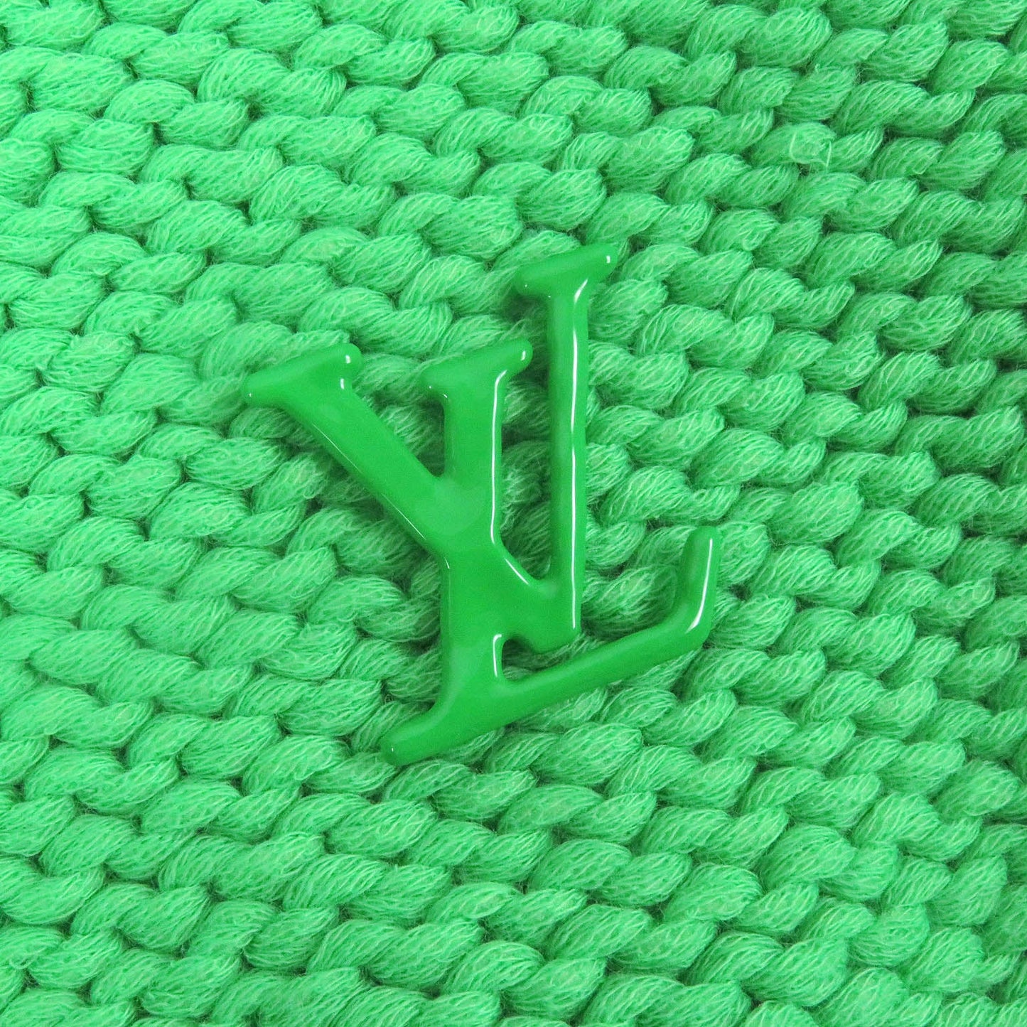 LOUIS VUITTON sweater Main: 65% cotton, Main: 35% nylon green mens L