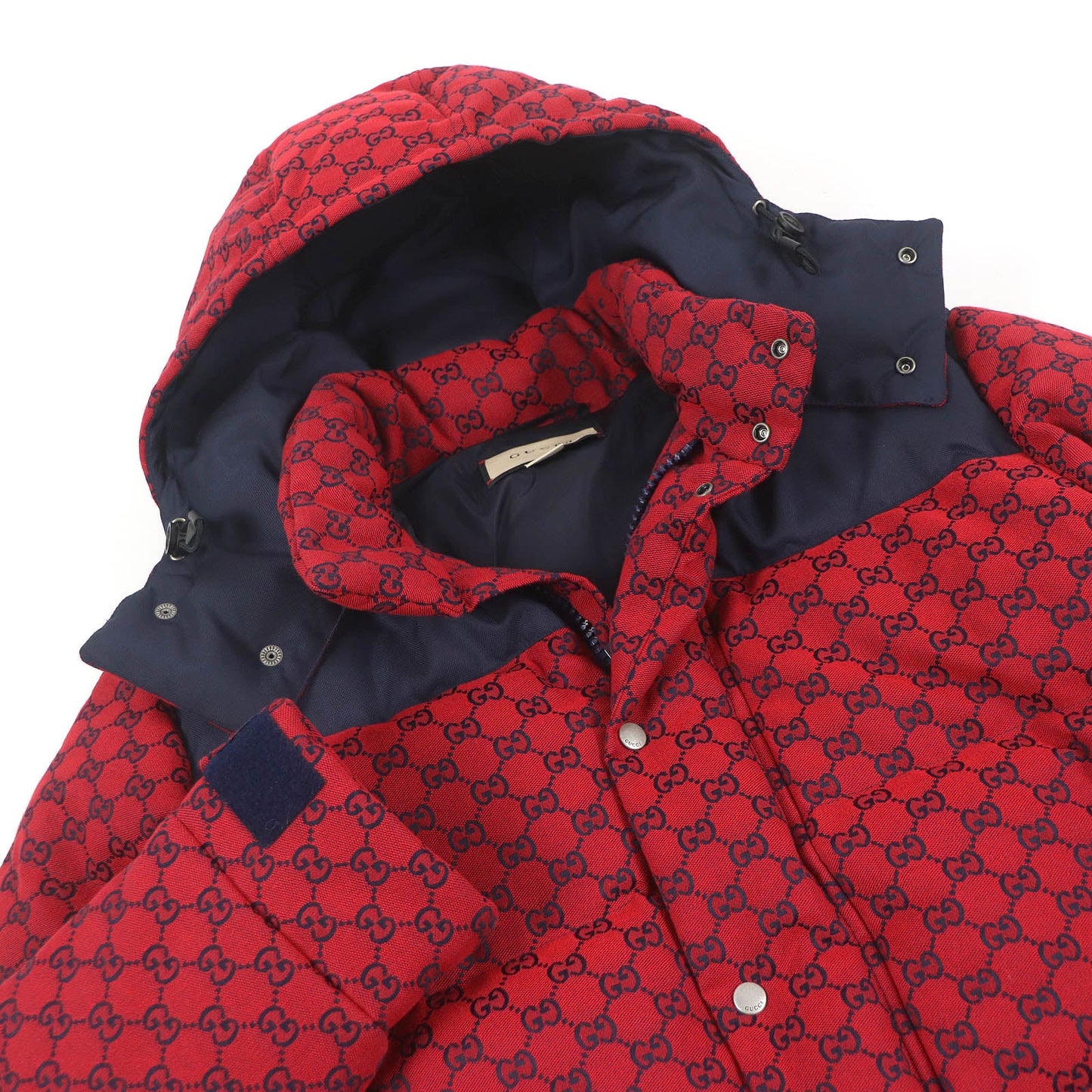 GUCCI Down jacket 762559 Outer: 70% cotton, Outer: 30% polyester, Lining: 100% nylon, Part: 100% cotton, Part: 100% polyester Red mens 44