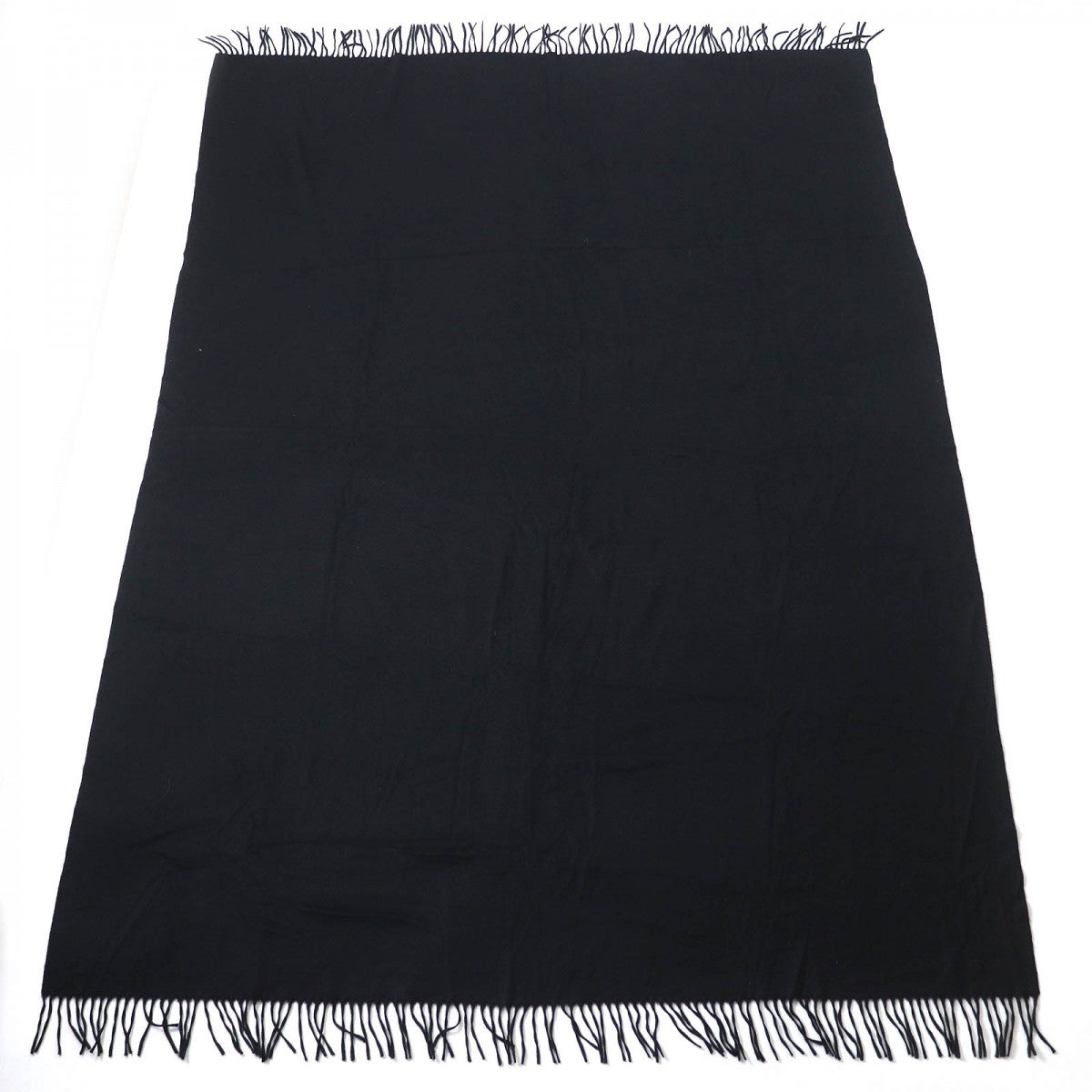 HERMES Scarf Main: 100% cashmere black Women