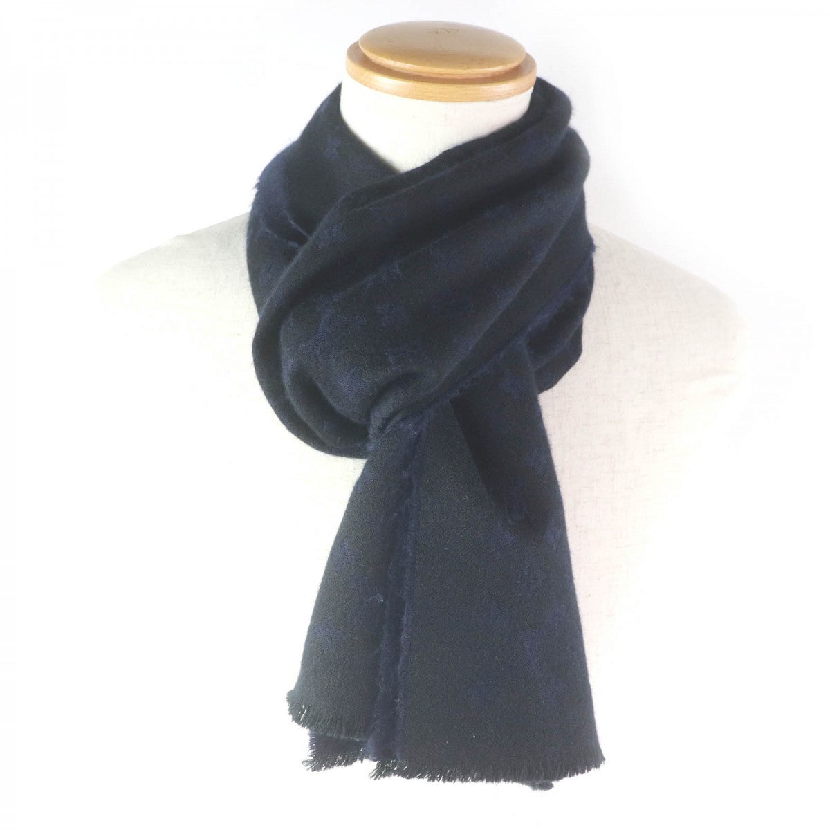 LOUIS VUITTON Scarf M71615 Main: 100% cashmere Black navy mens