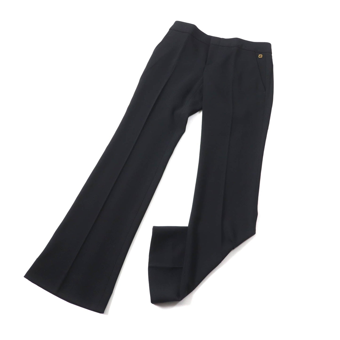 GUCCI Pants 292855 Outer: 97% wool, Outer: 3% polyurethane, Lining: 75% acetate, Lining: 25% polyester black Women 38