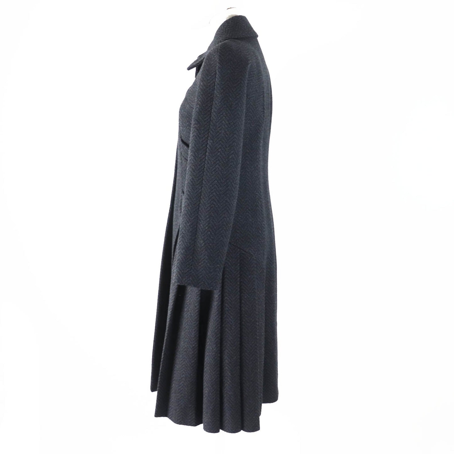CHANEL coat P59659 Main: 80% wool, Main: 20% cashmere, Lining: 100% silk Gray black Women 34