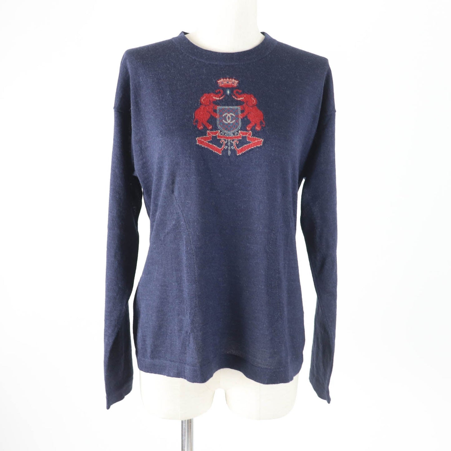 CHANEL knit P44155 Main: 100% alpaca Navy Women 38