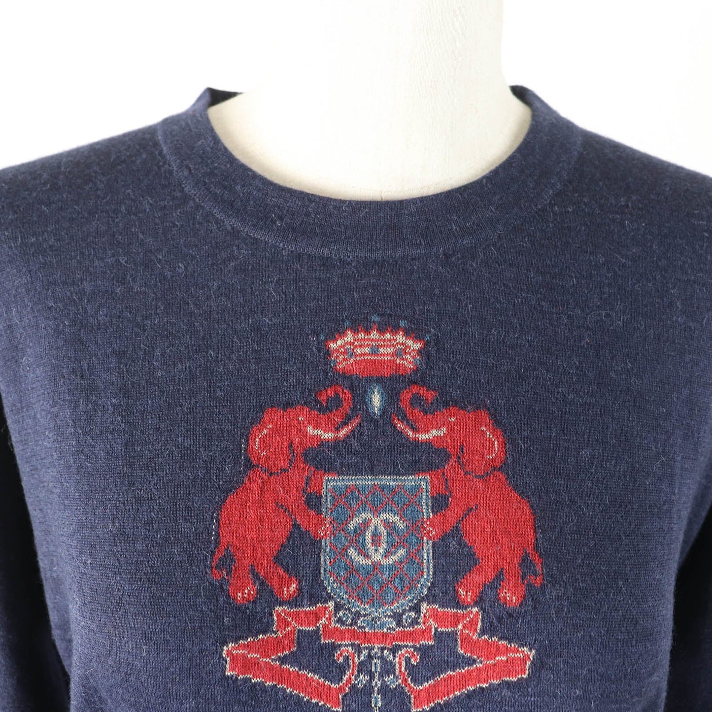 CHANEL knit P44155 Main: 100% alpaca Navy Women 38
