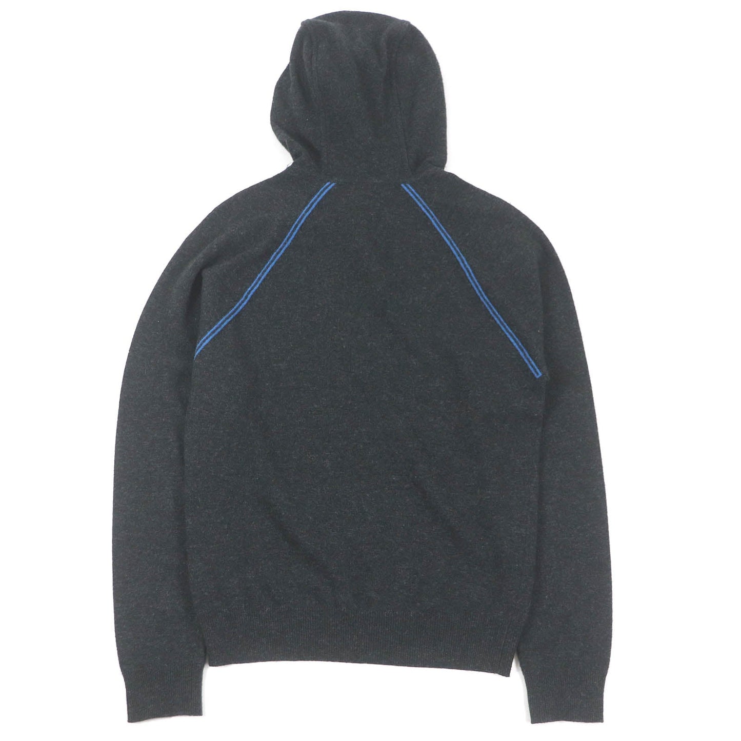 HERMES Hoodie Main: 70% wool, Main: 30% cashmere Dark gray mens S