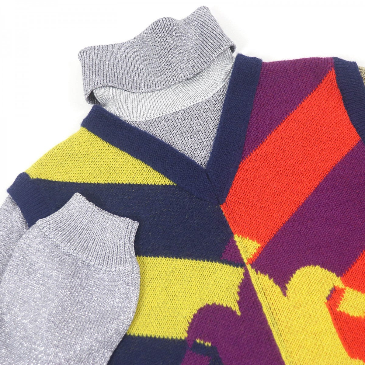 GUCCI sweater 724770 Main: 100% wool, part: 79% rayon, part: 21% polyester, part: 97% wool, part: 2% nylon multicolor mens S