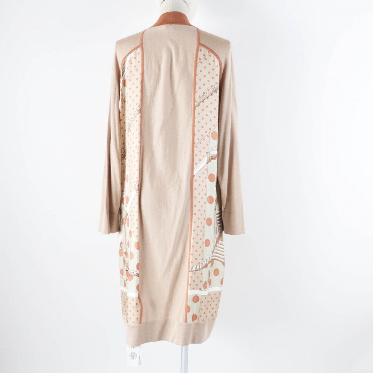 HERMES cardigan silk Multi Clic Clac a Pois clicclac 38