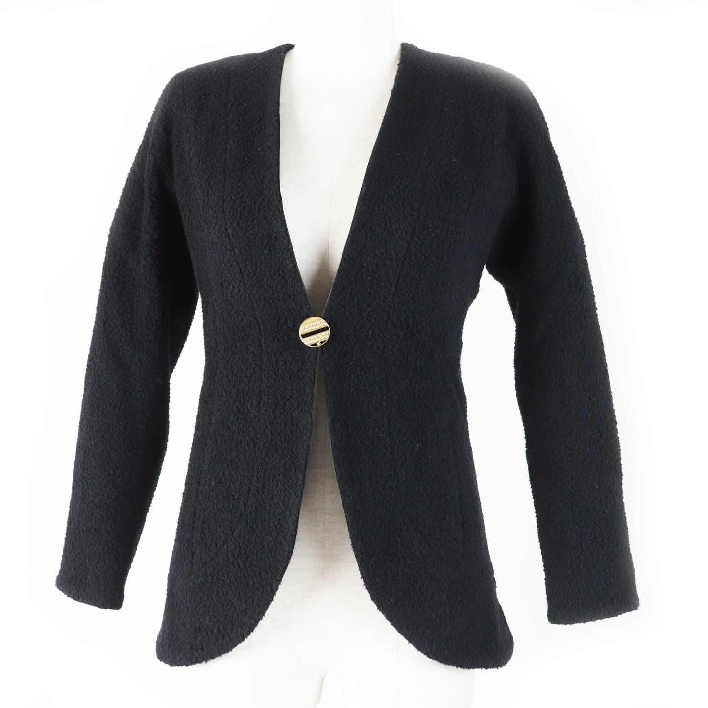 CHANEL No color jacket 19A P61936 Main: 80% wool, Main: 12% silk, Main: 8% polyamide (nylon), Lining: 100% silk, Part: 100% silk black Women 34