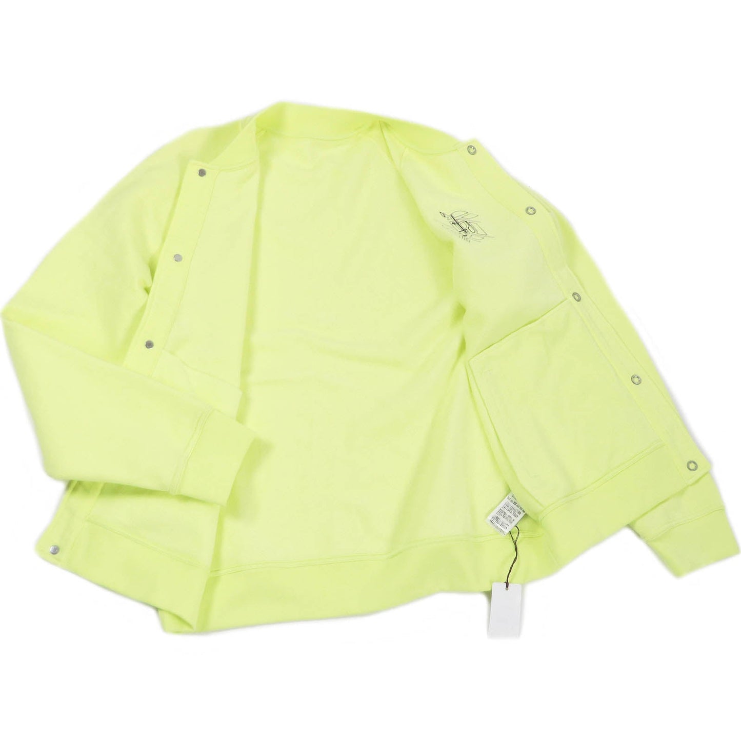 HERMES Blouson Main: 100% cotton, Part: 90% cotton, Part: 10% polyurethane, Leather part: sheepskin Light green Chevaux en Symetrie mens