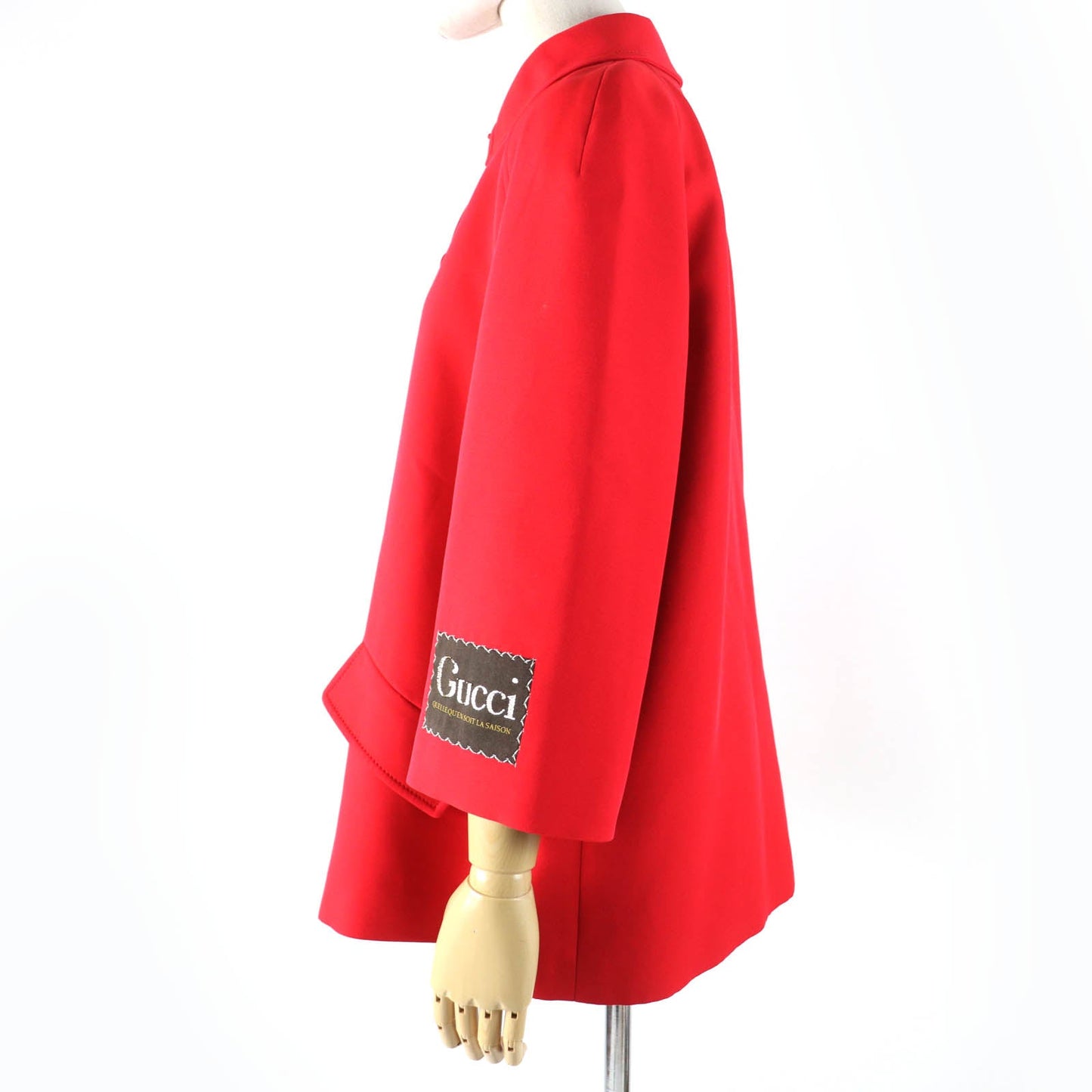 GUCCI Jacket 619359 Main: 54% silk, Main: 46% wool, Part: 100% polyester, Lining: 100% rayon Red Women 40