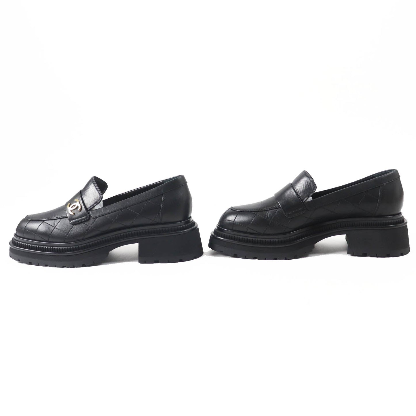 CHANEL loafers 23A G45074 Main: Leather black Matrasse Women 39.5