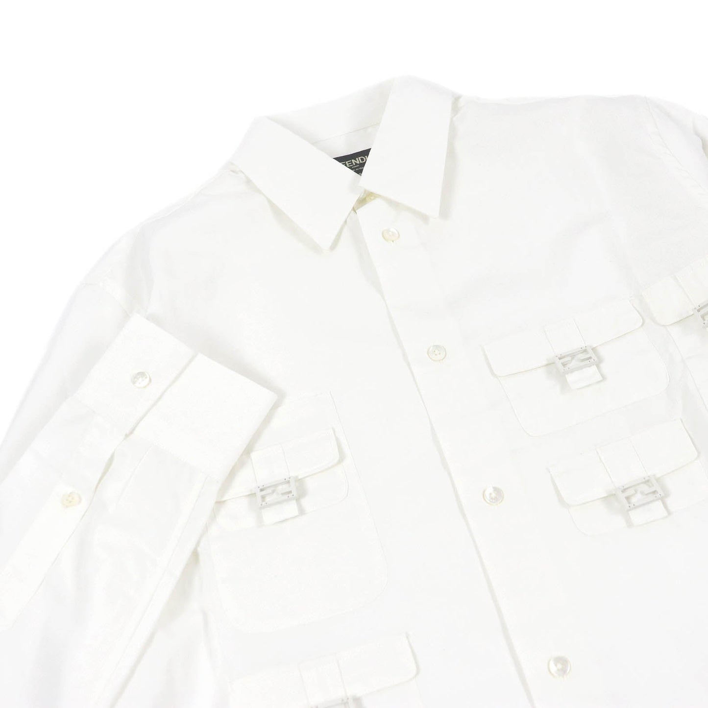 FENDI Long sleeve shirt FS1086 Main: 100% cotton white mens 39