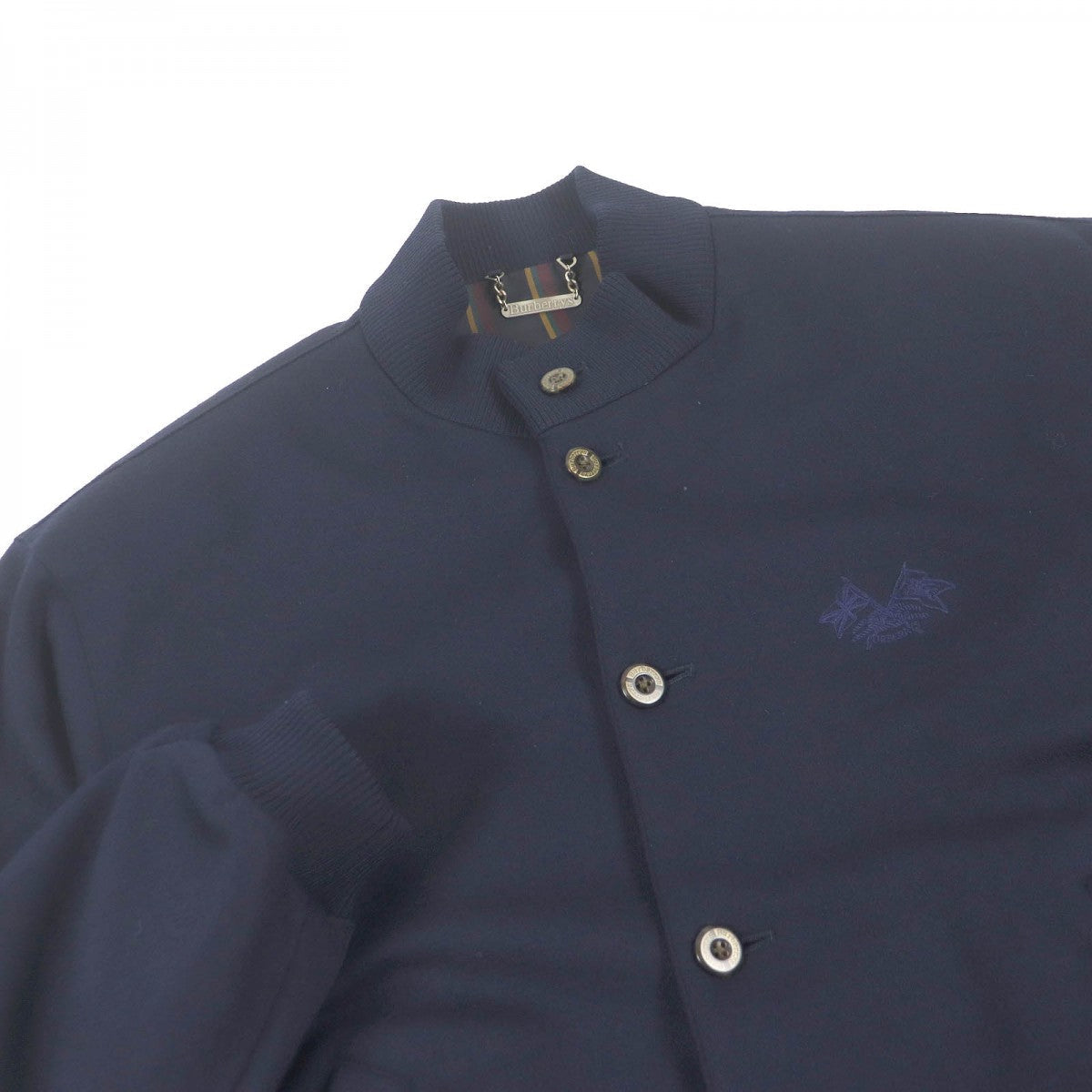 BURBERRY Blouson Outer: 100% wool, Lining: 100% polyester, Lining: 100% cupra Navy mens L