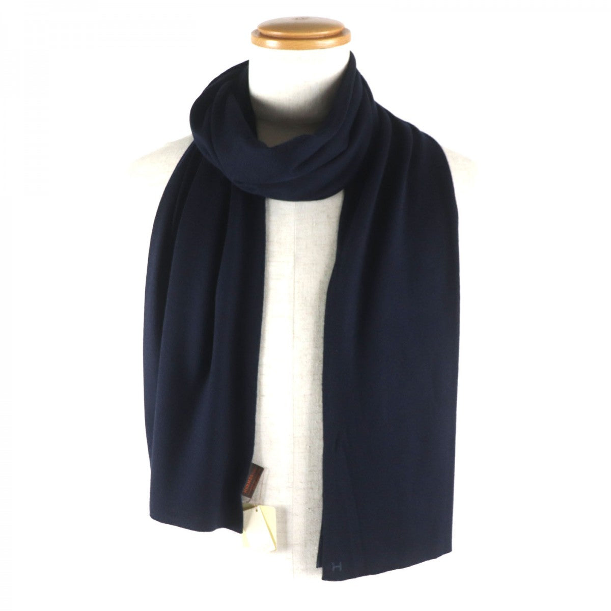 HERMES Scarf 733631T Main: 70% cashmere, Main: 30% silk MARINE ARDOISE Allertour mens