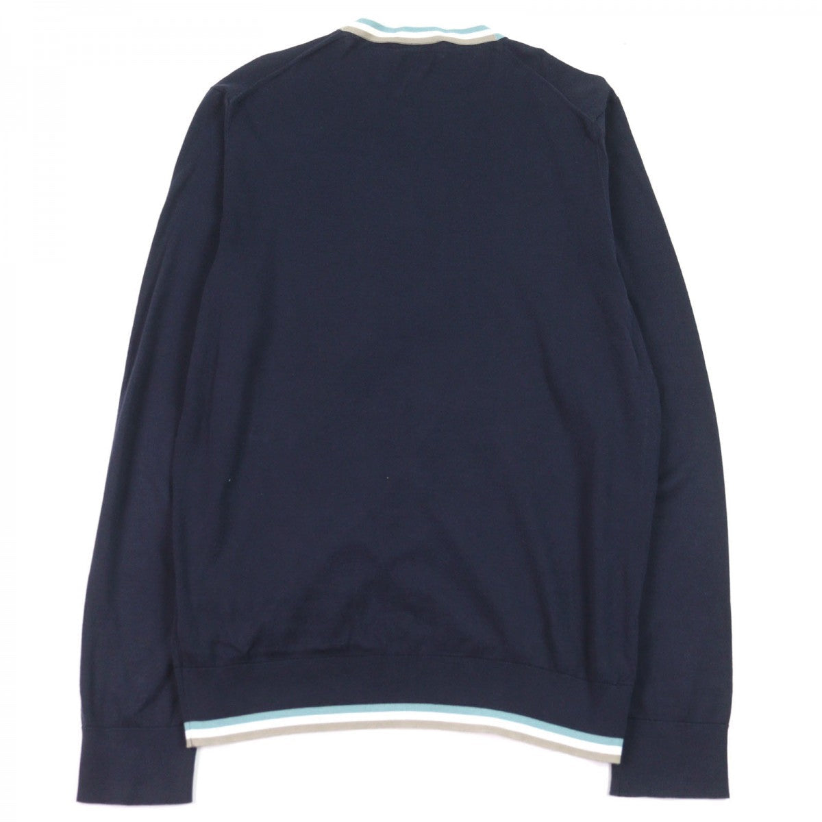 HERMES knit Main: 100% cotton Navy type mens S