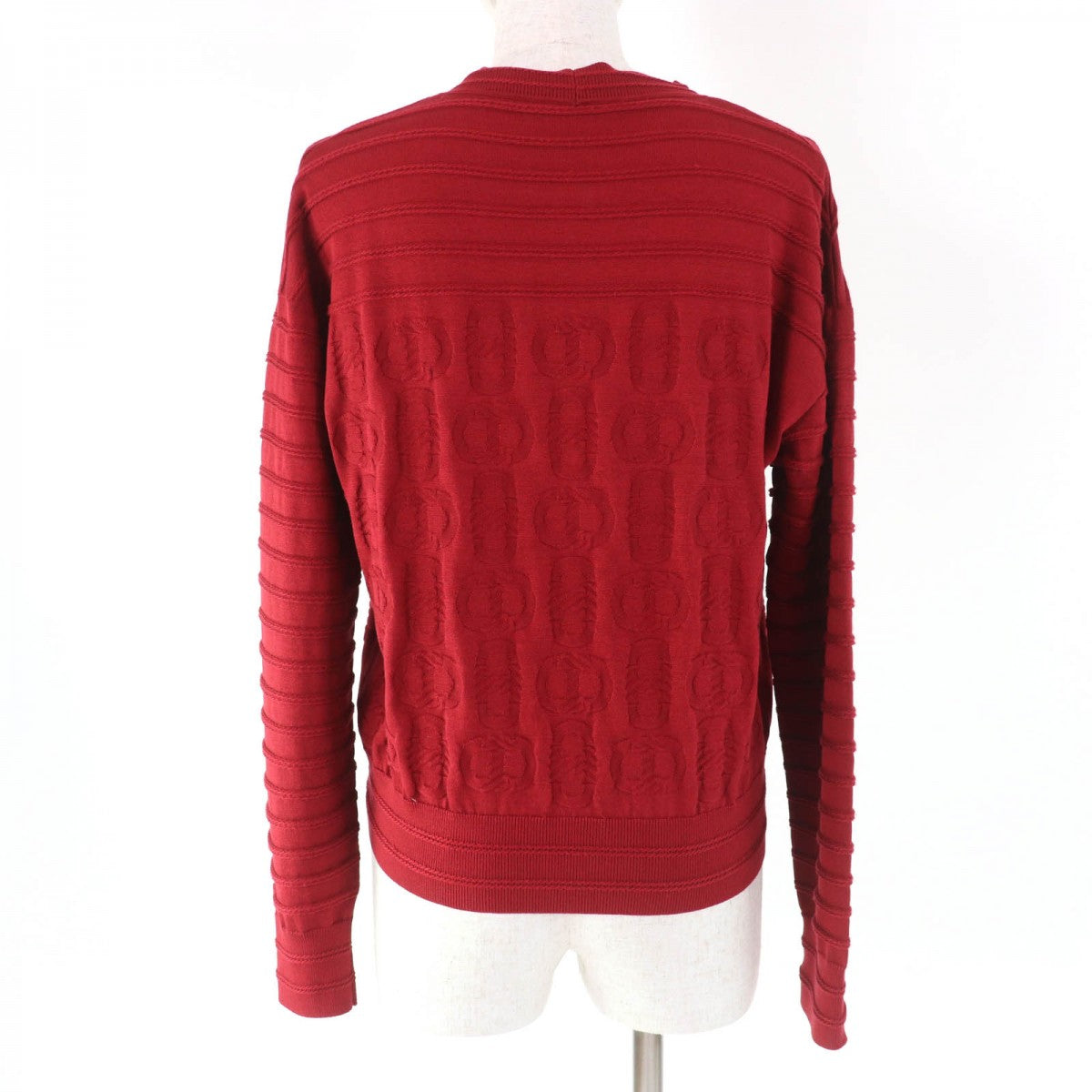 HERMES cardigan 3E2706D3 Main: 57% silk, Main: 43% cotton, Part: 55% silk, Part: 41% cotton, Part: 3% nylon Bordeaux Women 36