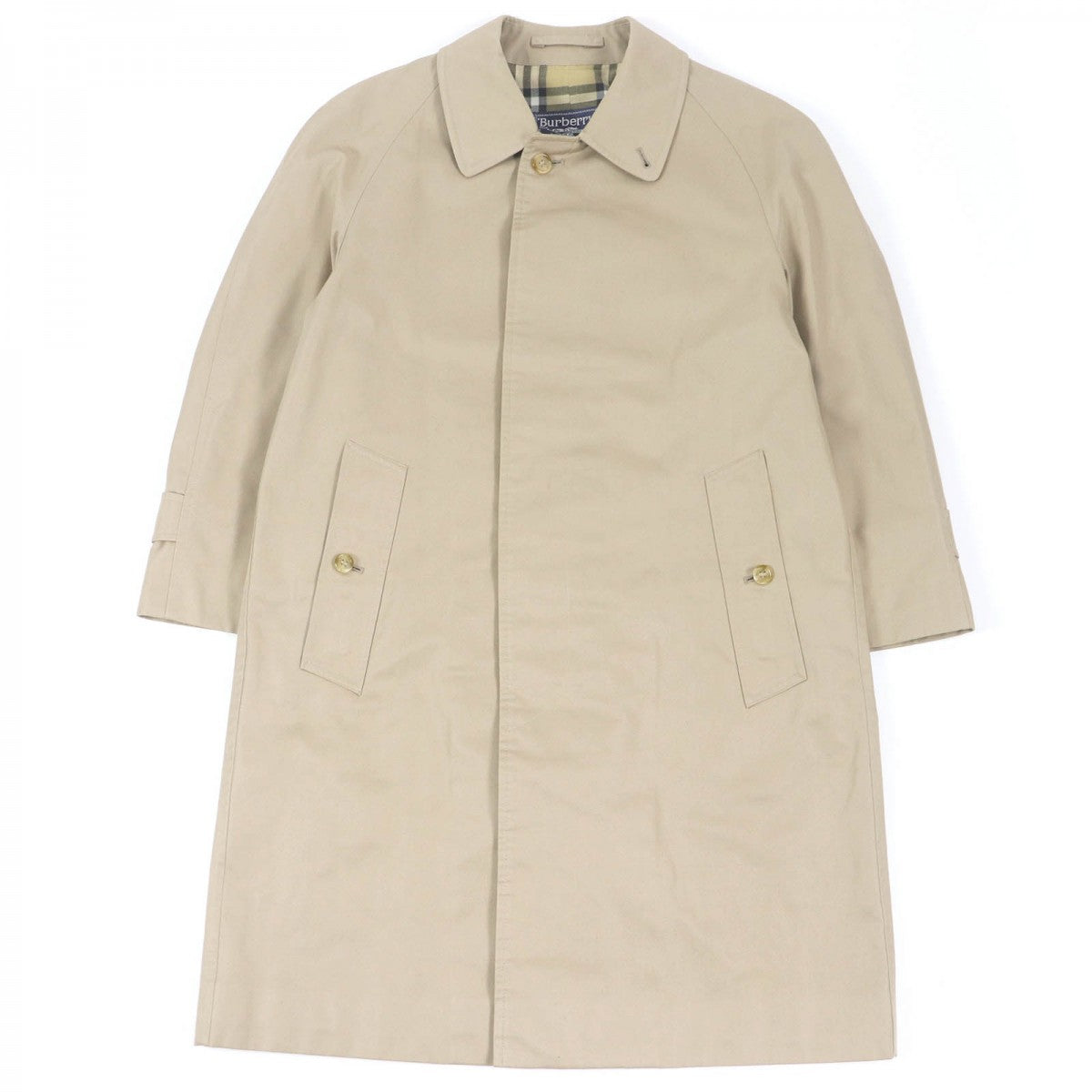 BURBERRY Stainless collar coat Outer: 51% cotton, Outer: 49% polyester, Lining: 50% polyester, Lining: 50% cotton beige mens 40
