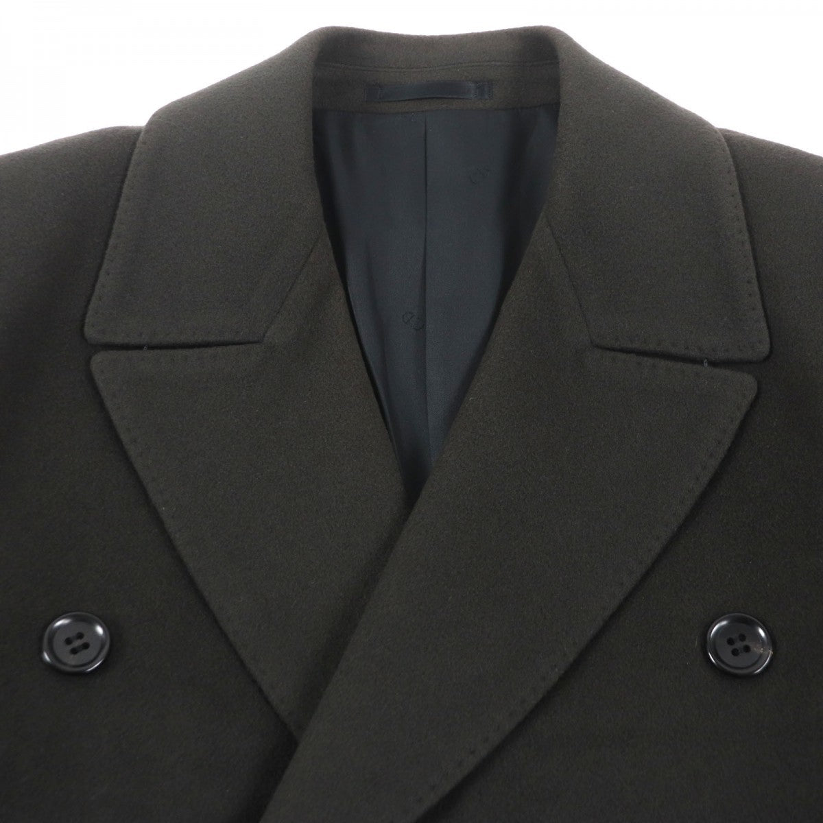 Christian Dior Double chester coat Outer: 100% cashmere, Lining: 50% cupra, Lining: 50% polyester Dark gray mens S