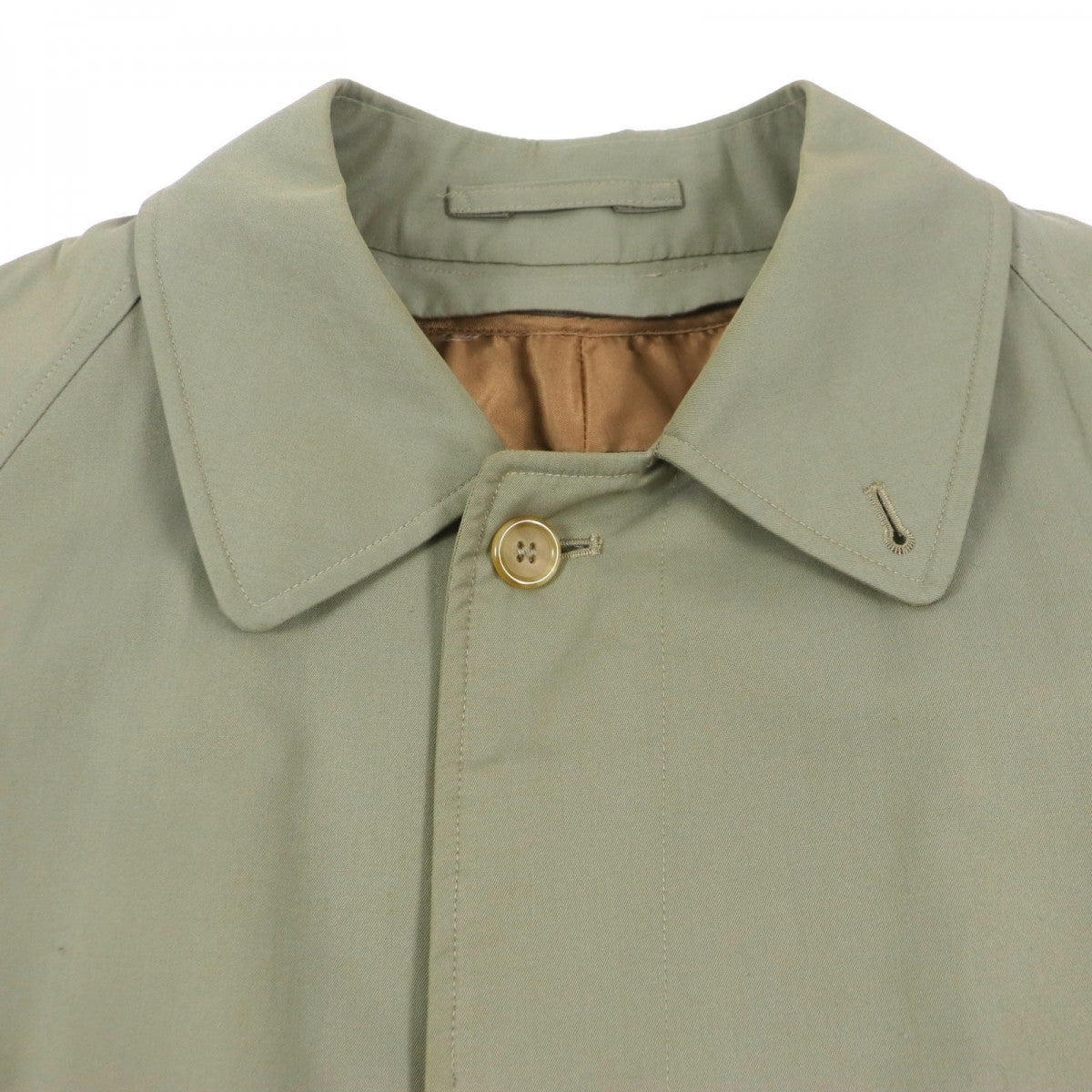 BURBERRY Stainless collar coat Outer: 100% cotton, Lining: cotton, Sleeve lining: rayon, Liner: 100% wool, Part: rayon khaki mens L