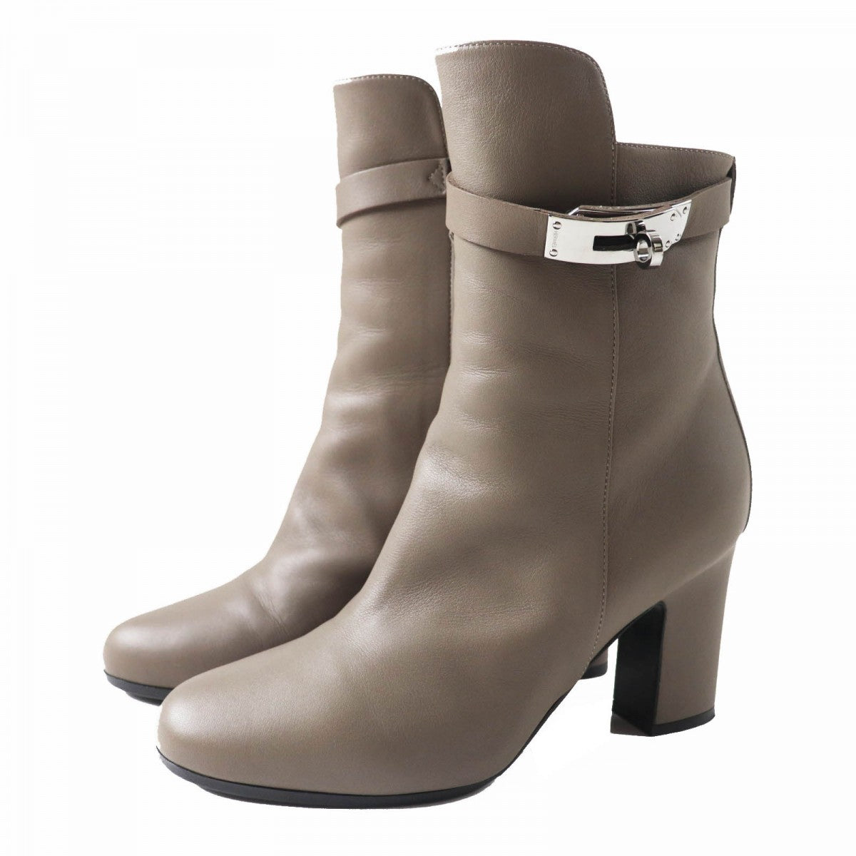 HERMES short boots Main: Leather Ethane Jews Women 36