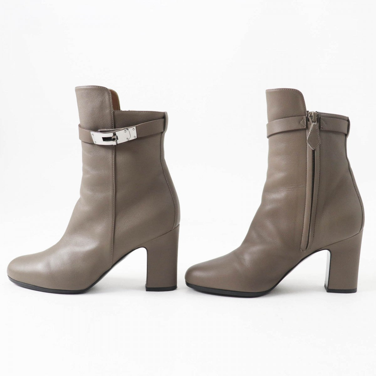 HERMES short boots Main: Leather Ethane Jews Women 36