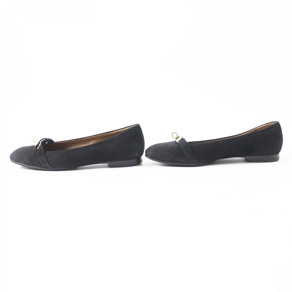 HERMES pumps 36H 202101Z Main: Suede leather black bilbao Women 36.5
