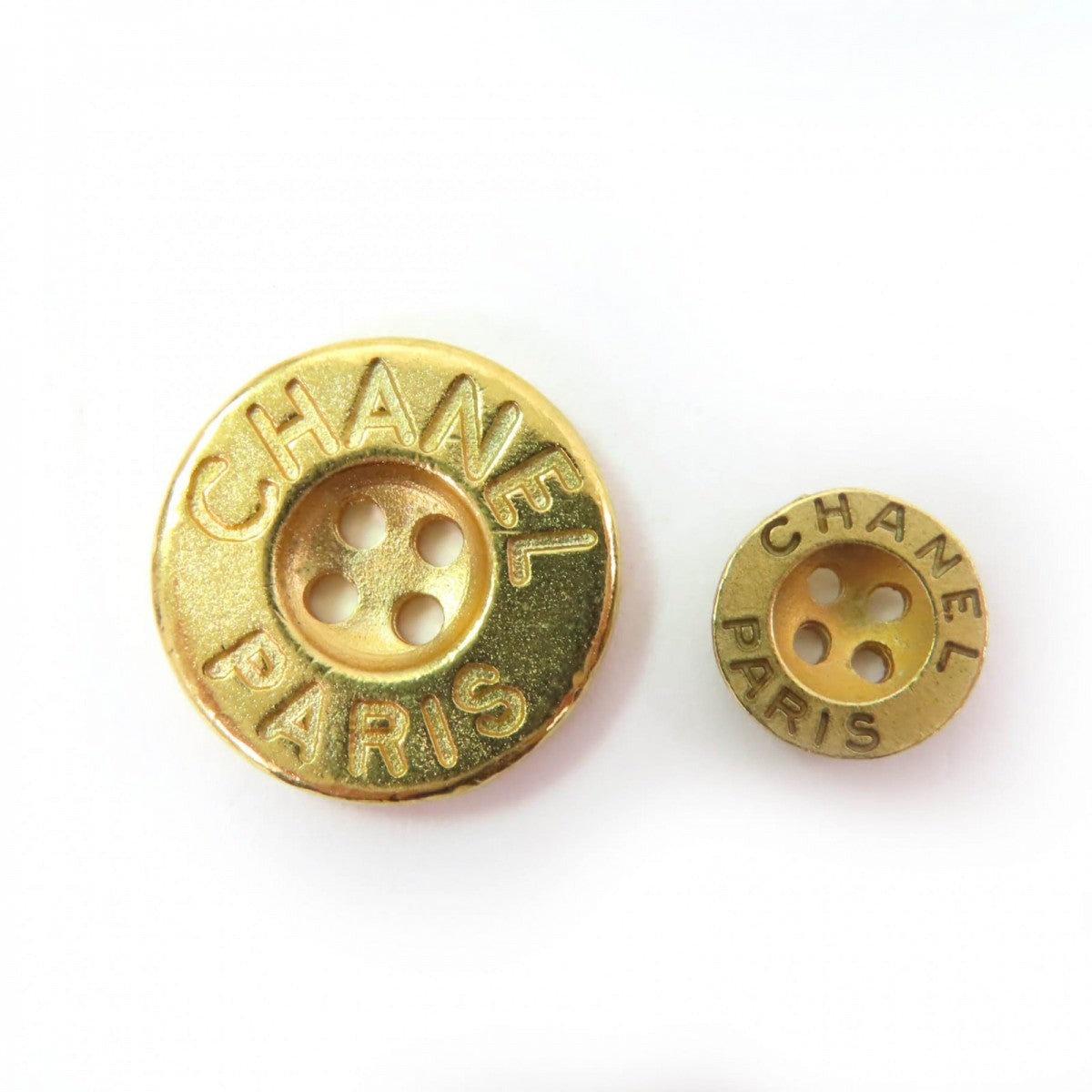 CHANEL Other accessories metal gold Set of 11 large and 3 small buttons