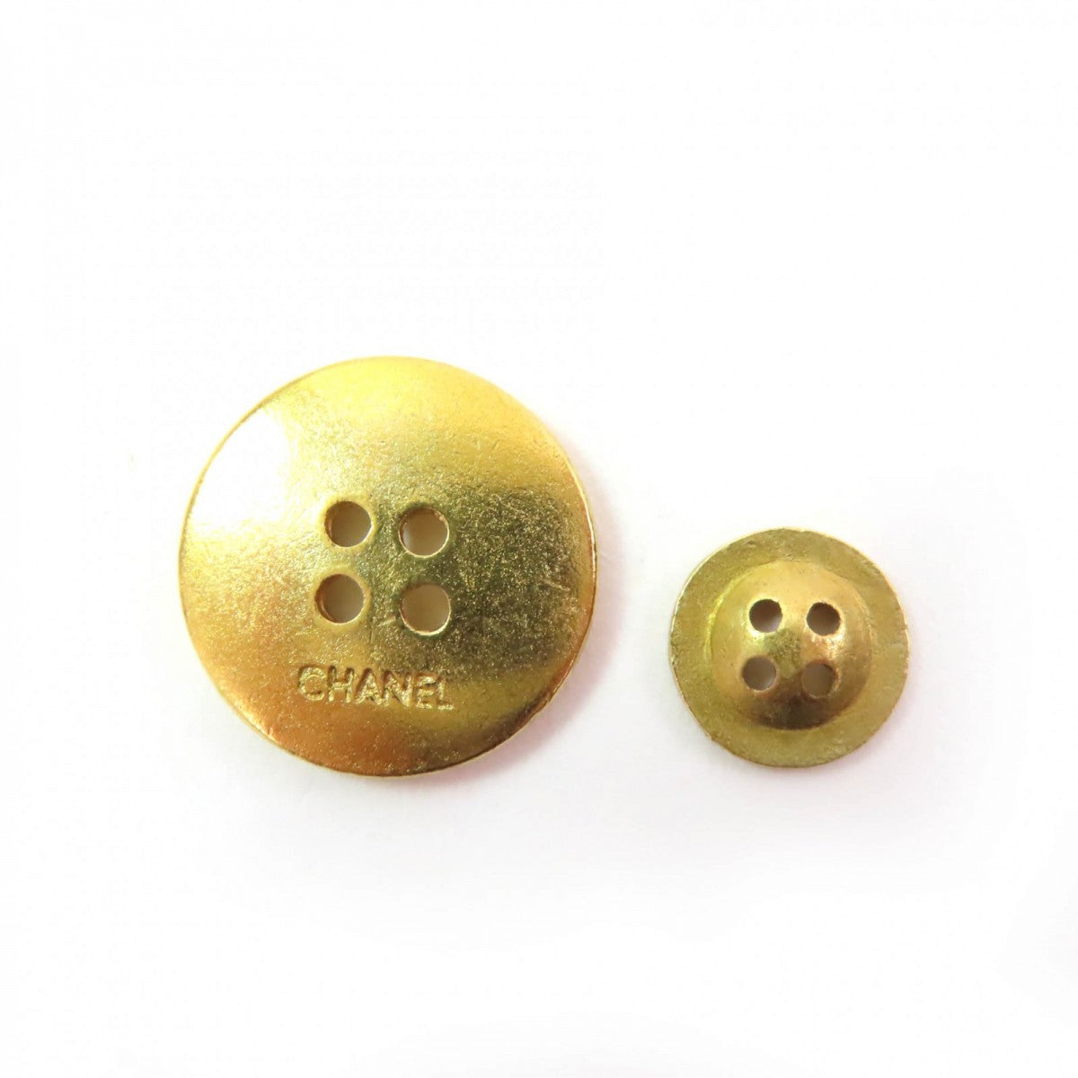 CHANEL Other accessories metal gold Set of 11 large and 3 small buttons