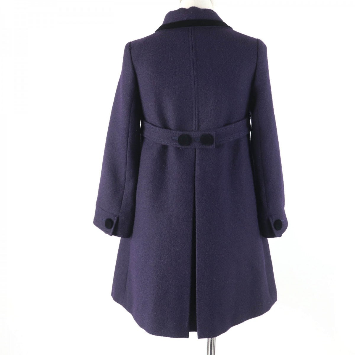 GUCCI A line coat 633152 Main: 80% wool, Main: 20% mohair, Main: 98% cotton, Main: 2% polyurethane, Lining: 100% rayon Purple type Women 36
