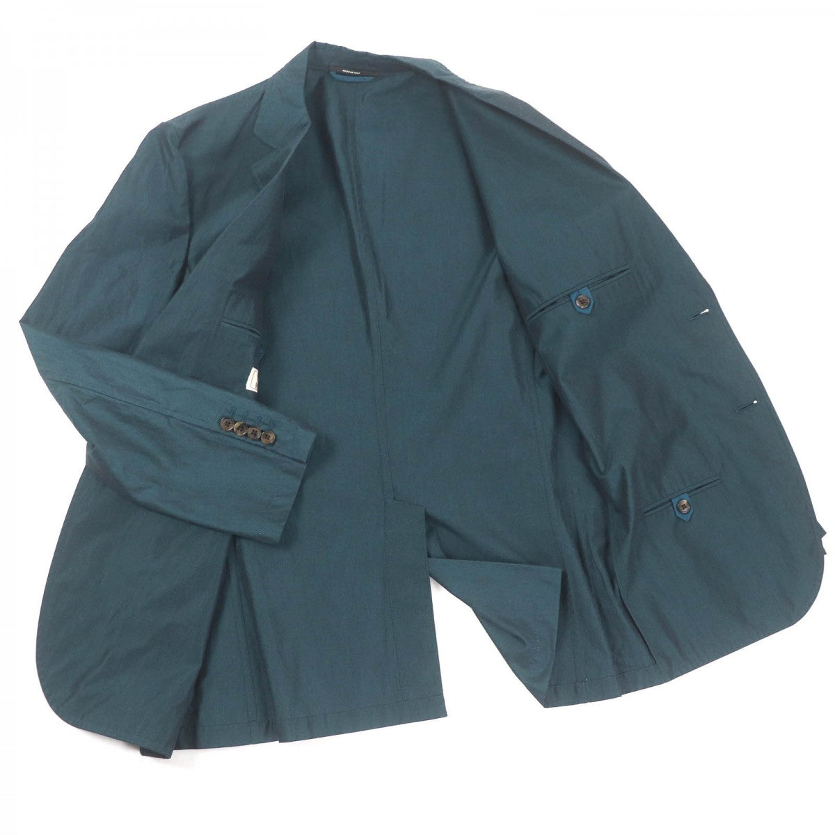 HERMES tailored jacket Main: 100% cotton green mens 48