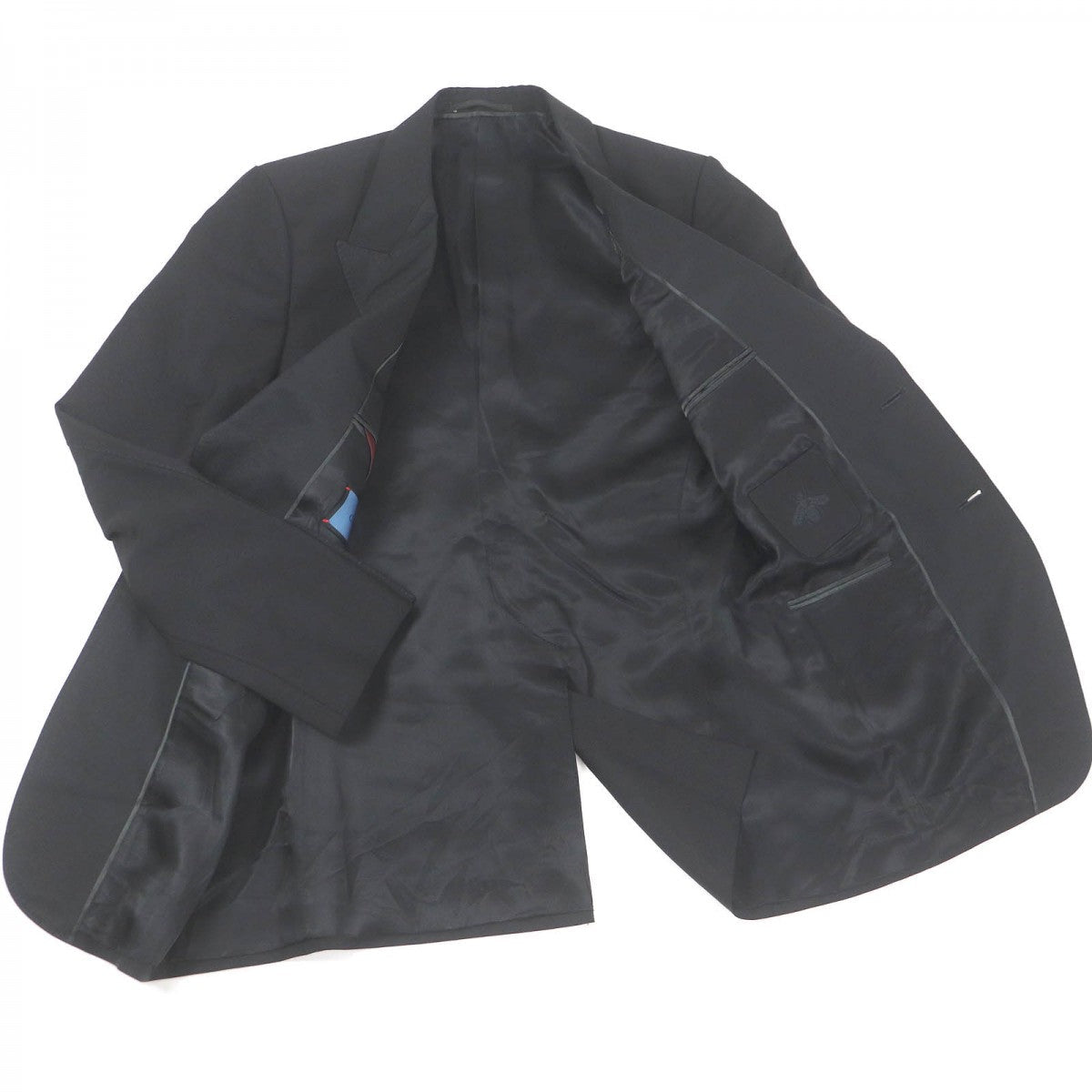 GUCCI tailored jacket 457776 Outer: 60% mohair, Outer: 40% wool, Lining: 68% rayon, Lining: 32% silk, Sleeve lining: 100% rayon black DIY mens 46