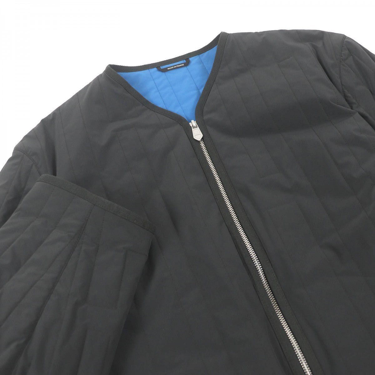 HERMES Jacket Main: 80% nylon, Main: 20% polyurethane, Part: 100% cotton, Filling: 100% polyester Charcoal Blue mens 46