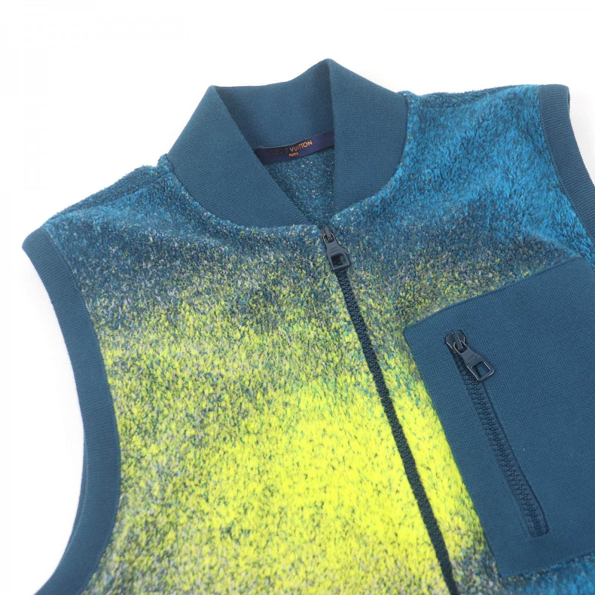 LOUIS VUITTON Vest Main: 90% cotton, Main: 10% nylon blue mens XS