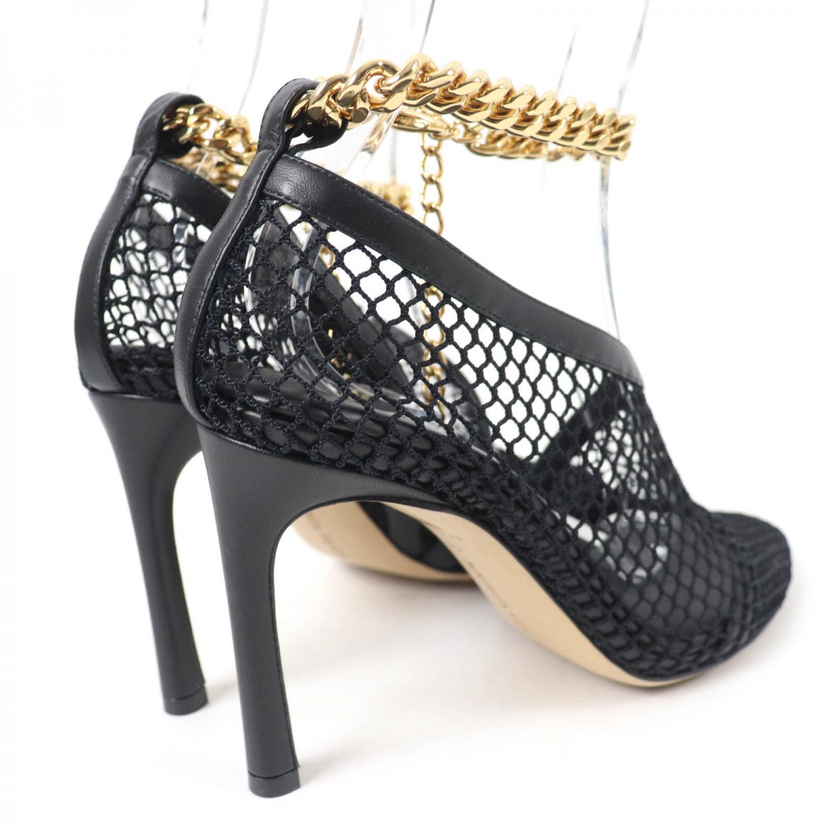 BOTTEGAVENETA pumps Mesh, Metal black Chain trim Women 37
