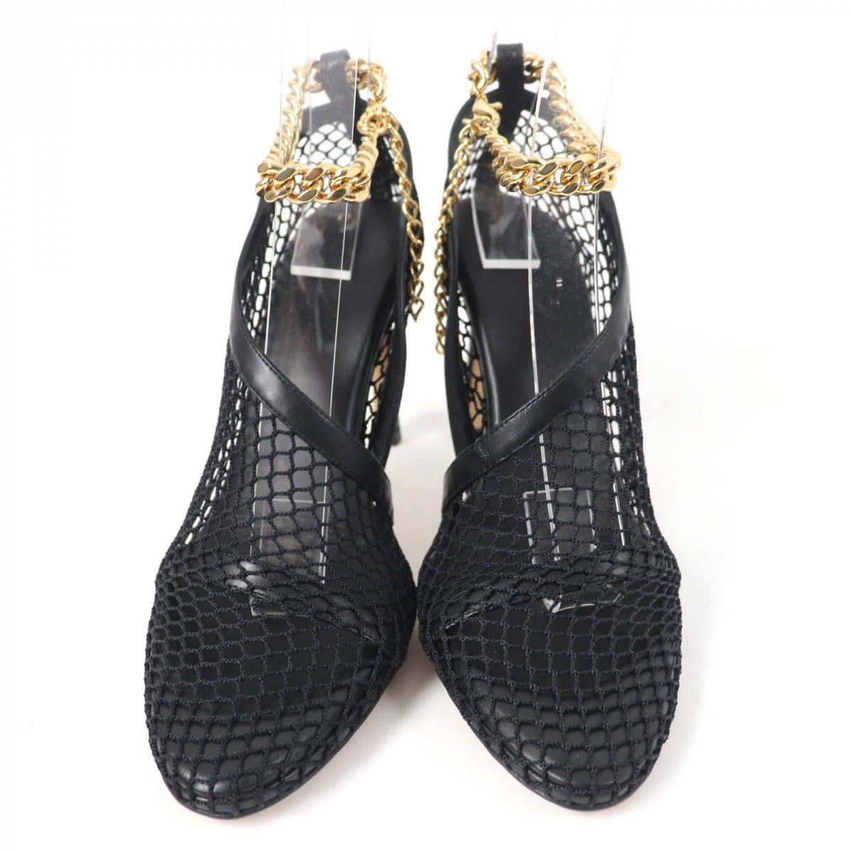 BOTTEGAVENETA pumps Mesh, Metal black Chain trim Women 37