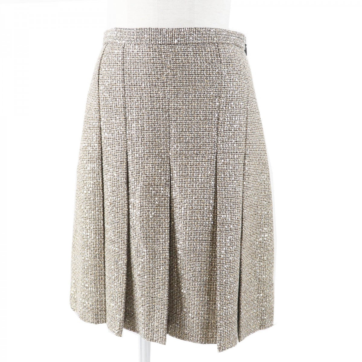 GUCCI Pleated skirt 545461 Outer material: 40% polyester, 24% nylon, 16% cotton, 13% rayon, 5% acrylic Gold type Women 40