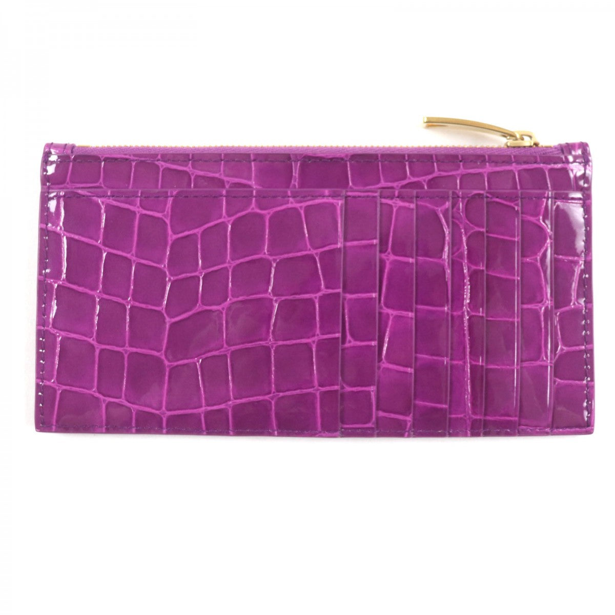 BOTTEGAVENETA Coin case Main: Patent leather purple Cassette Long Zipper Card Case Women