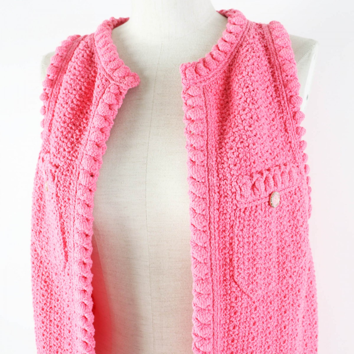 CHANEL Vest 22S P72795 Main: 80% cotton, Main: 20% polyamide pink Women 34