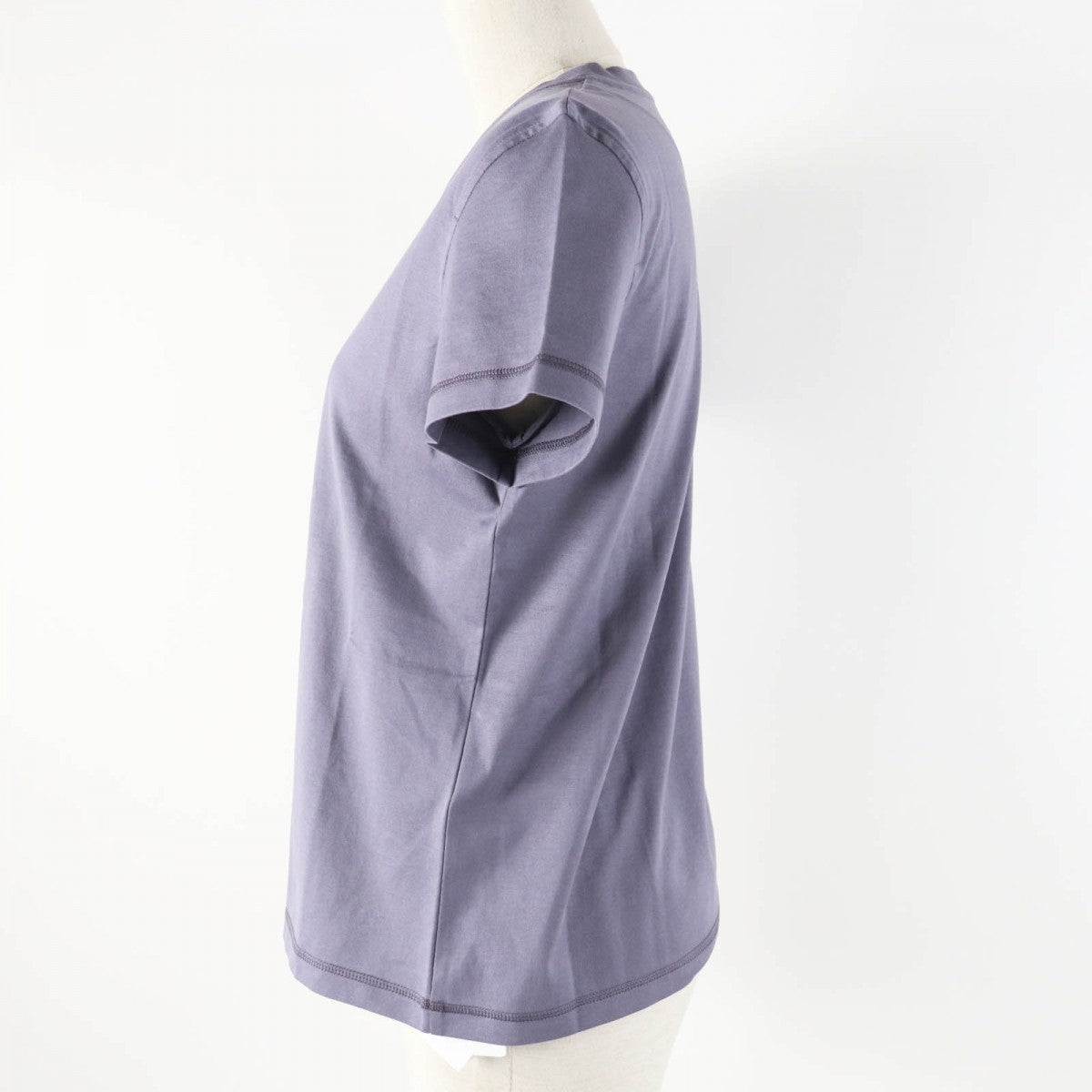 HERMES Short sleeve T-shirt 4H4643DA Main: 100% cotton, part: 98% cotton, part: 2% polyurethane Gris Nuage Cartouche Mall Women 36