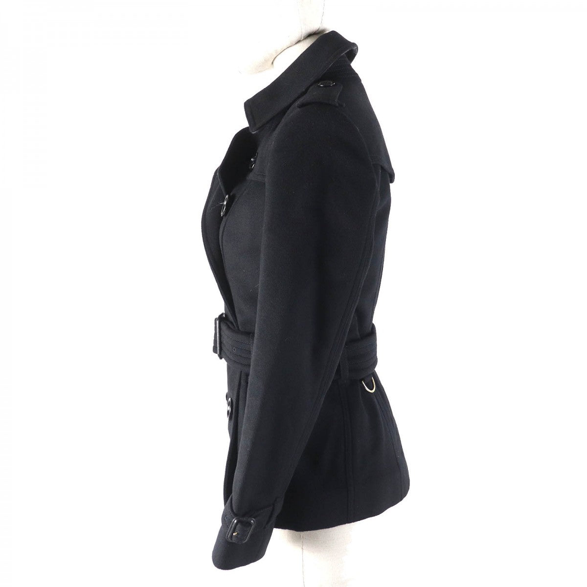 BURBERRY LONDON trench coat Outer: 80% wool, Outer: 20% cashmere, Lining: 100% viscose (rayon), Part: 66% wool, Part: 22% polyamide (nylon) black Women 36