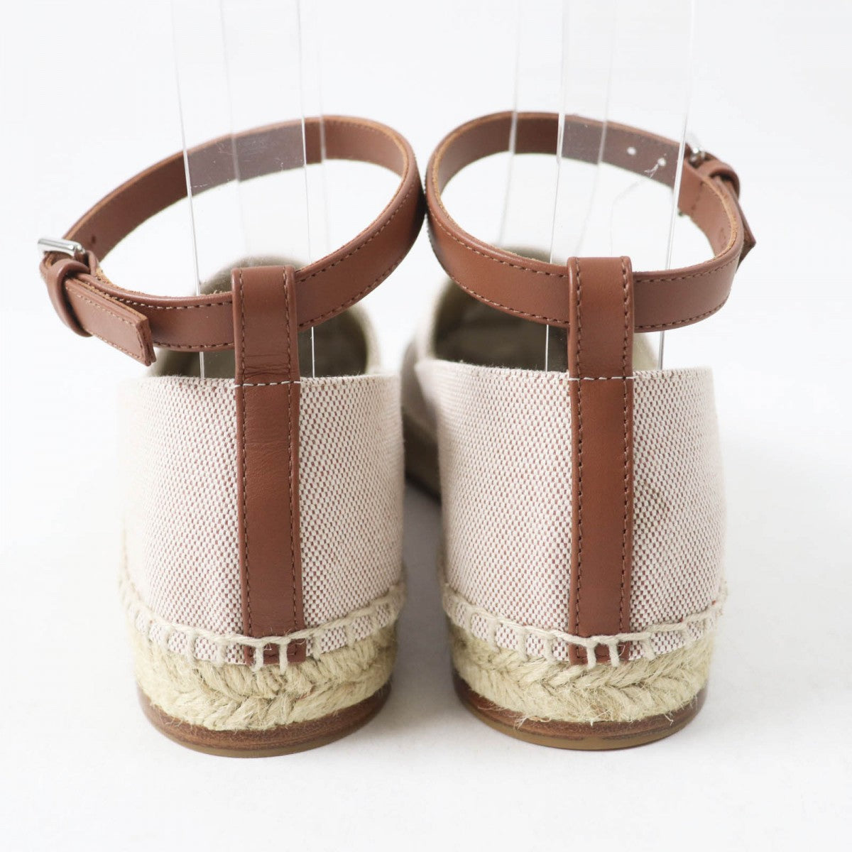 HERMES Slip-on Main: Toile H, Part: Calf leather NOISETTE GOLD Indirizzo Women 37