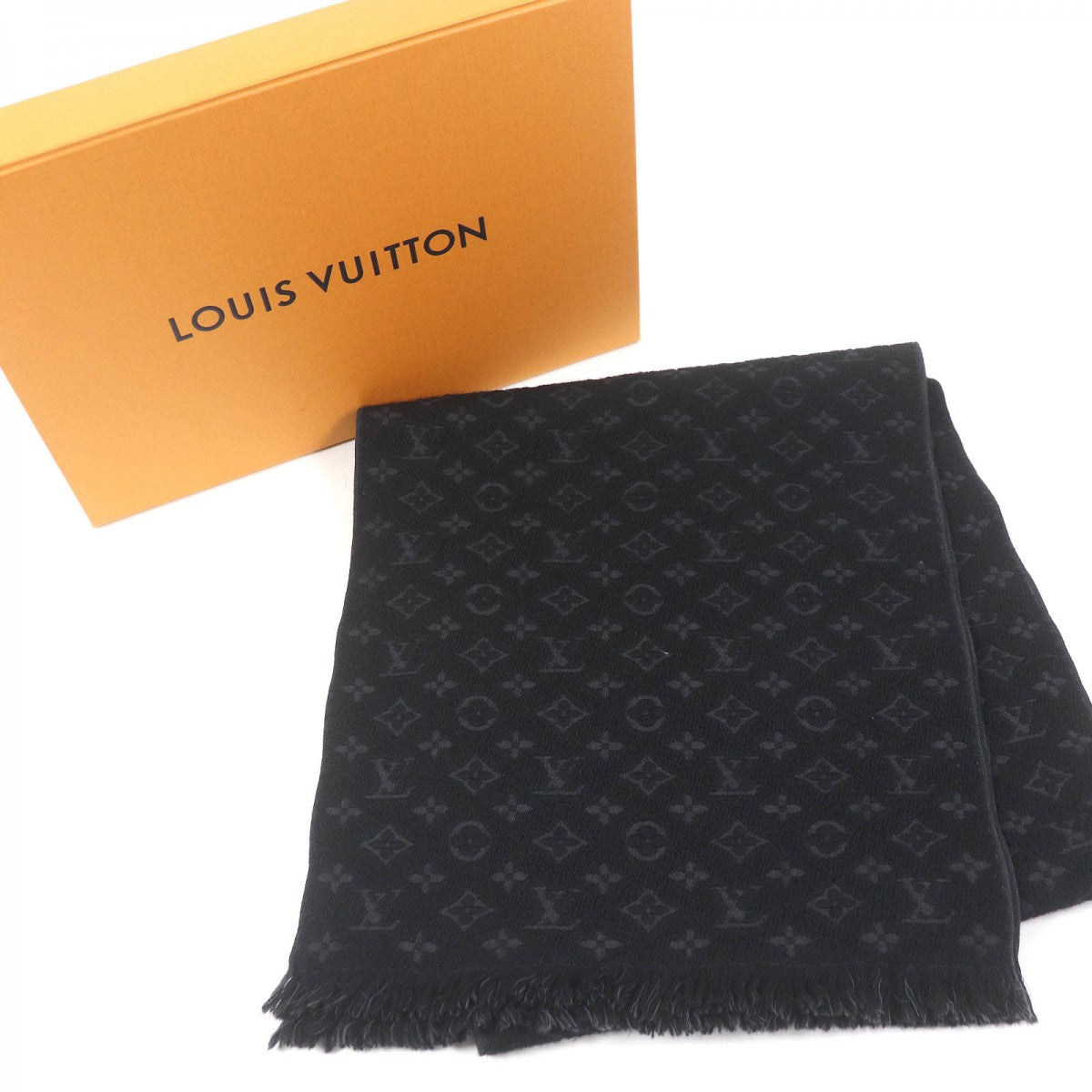 LOUIS VUITTON Scarf M70520 Main: 100% wool Noir Scarf Monogram Classic mens