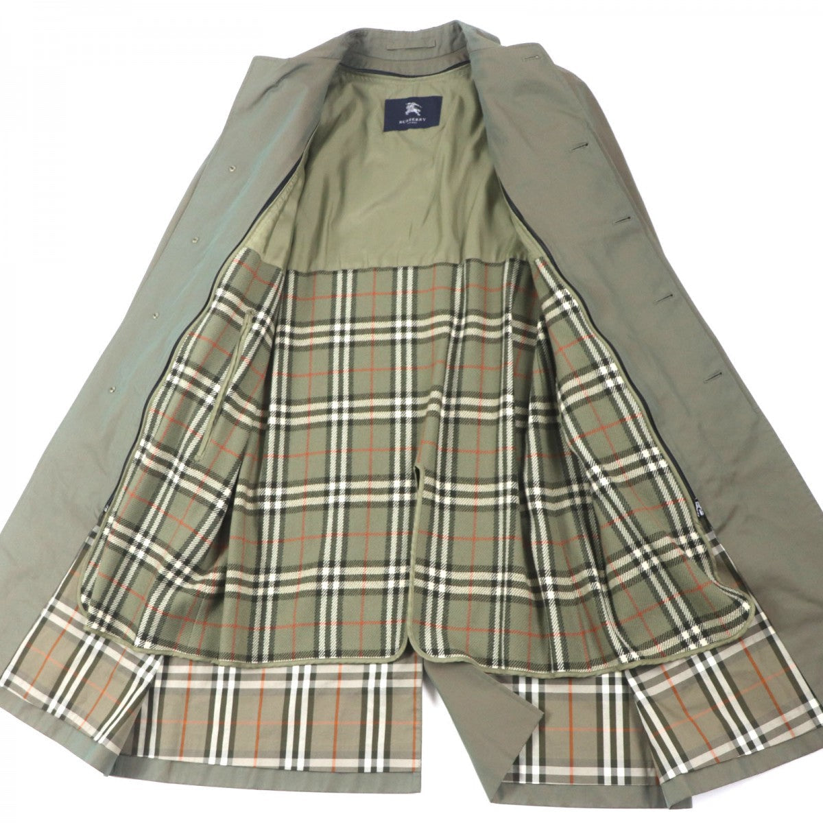 BURBERRY LONDON Stainless collar coat Outer: 100% cotton, Lining: cotton, Sleeve lining: polyester, Liner: 90% wool, Liner: 10% cashmere iridescent mens