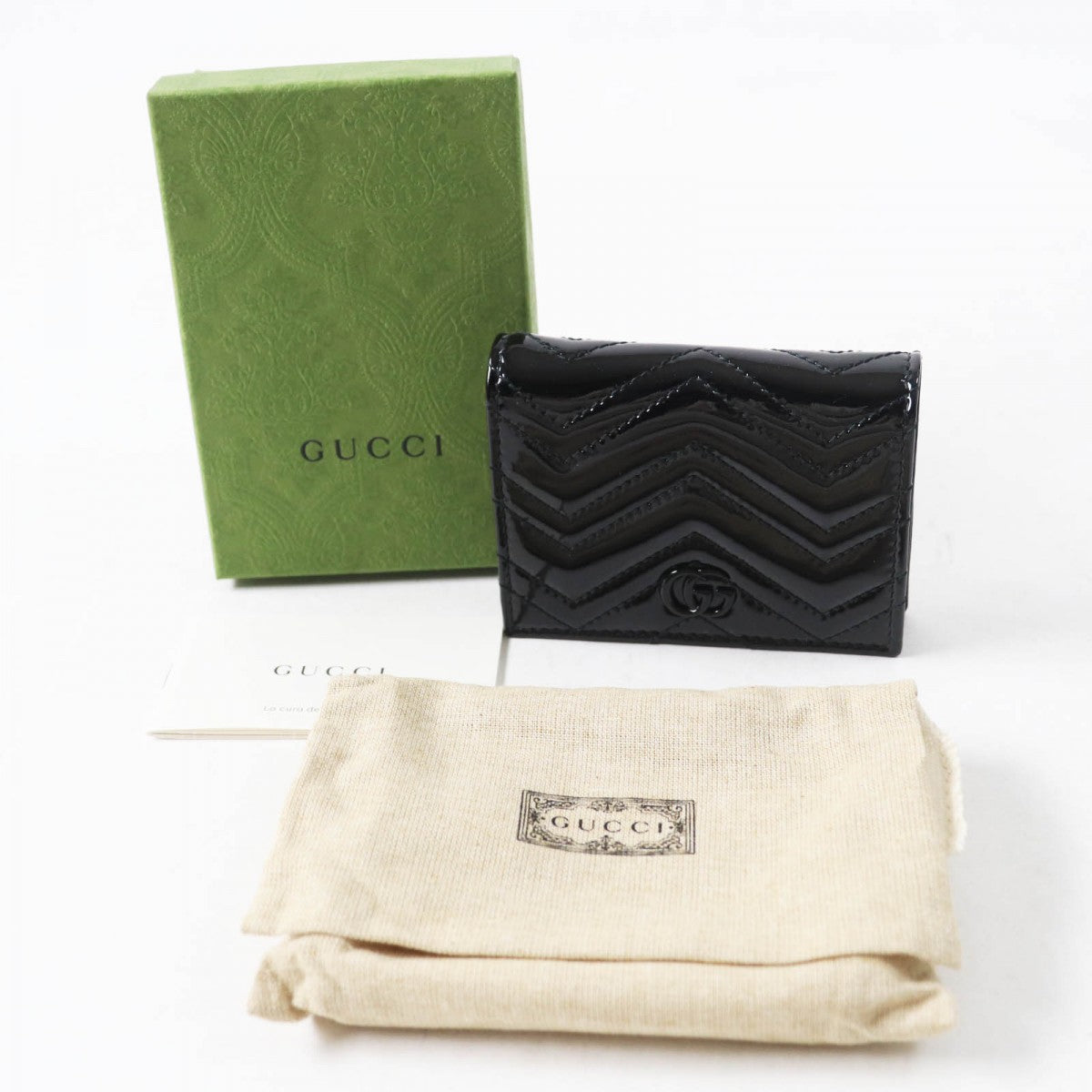 GUCCI Bifold Wallet 466492 Main: Patent leather black Women