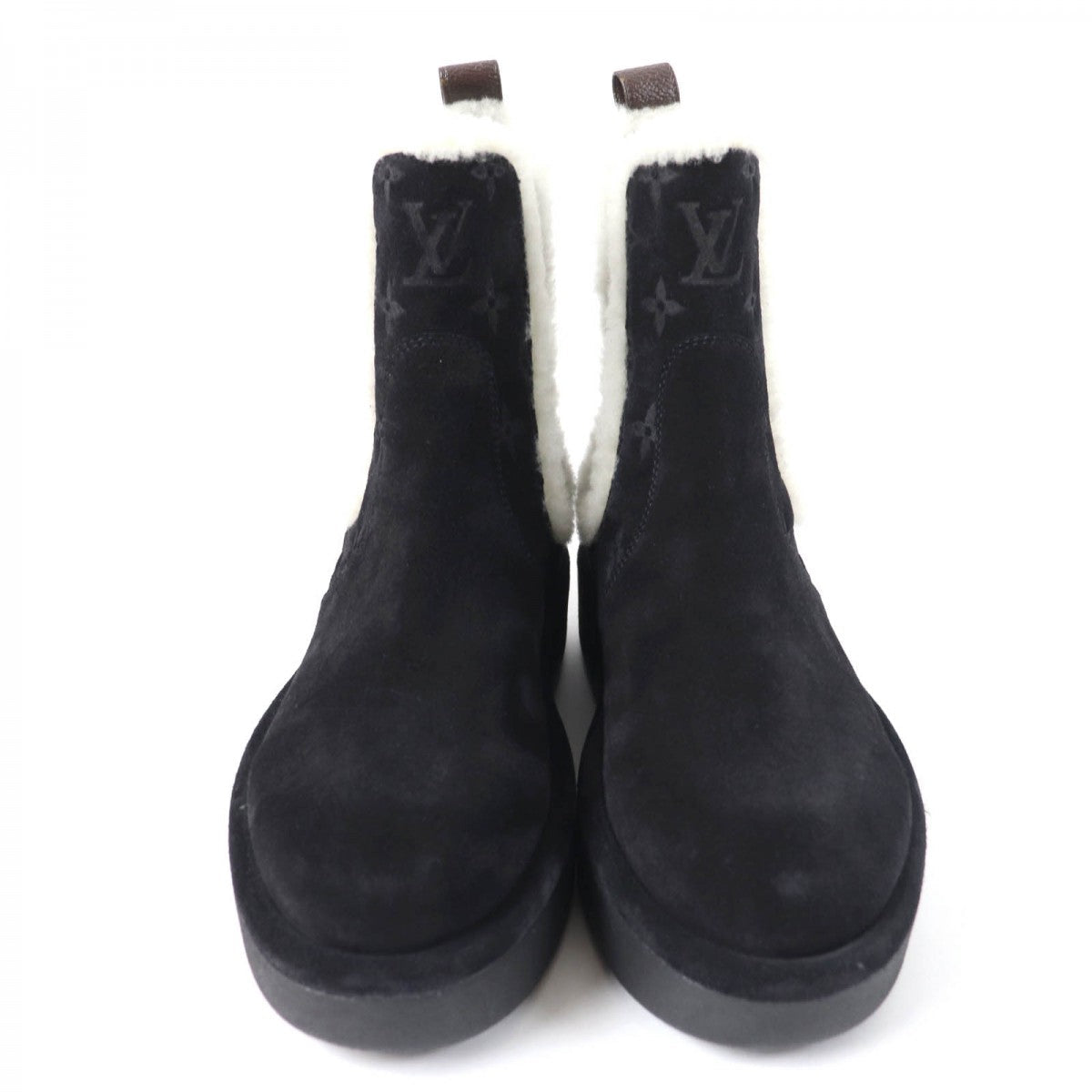 LOUIS VUITTON boots 1ADC6S Main: Suede leather Noir Aspen Chelsea boots Women 37.5