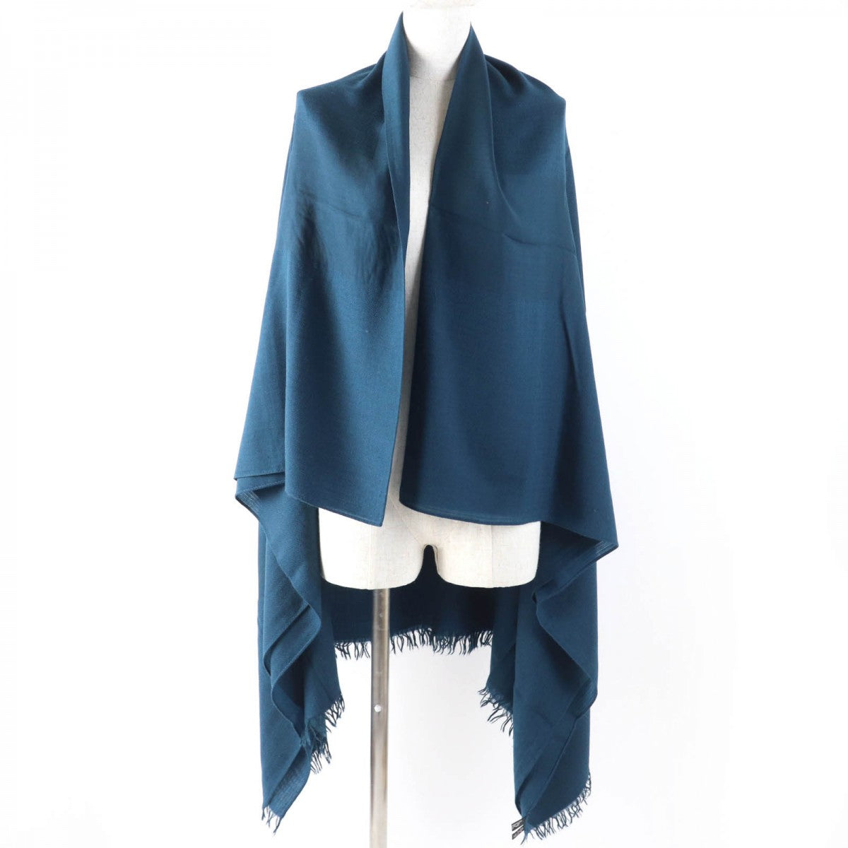 HERMES Scarf Main: 80% cashmere, Main: 20% wool Dark green Women