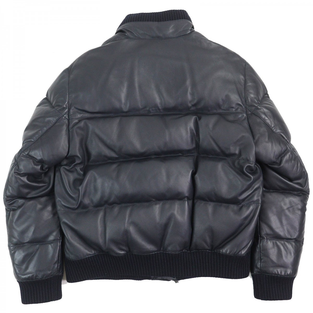HERMES Down jacket Main: Sheepskin, Filling: 95% Down, Filling: 5% Feather, Part: 96% Wool, Part: 4% Polyurethane Dark navy mens 54