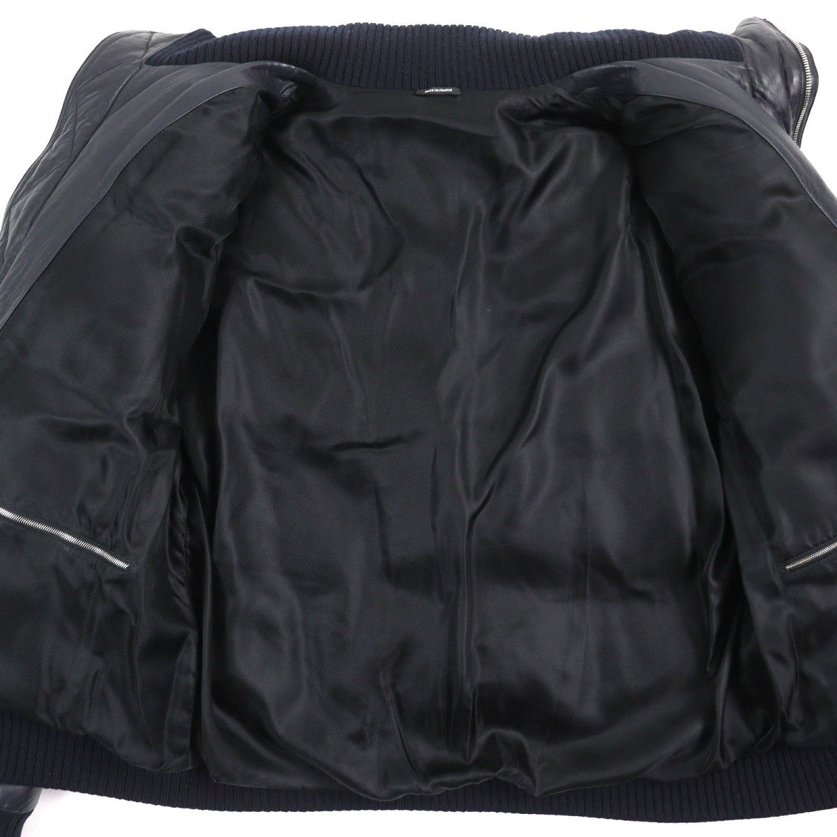 HERMES Down jacket Main: Sheepskin, Filling: 95% Down, Filling: 5% Feather, Part: 96% Wool, Part: 4% Polyurethane Dark navy mens 54