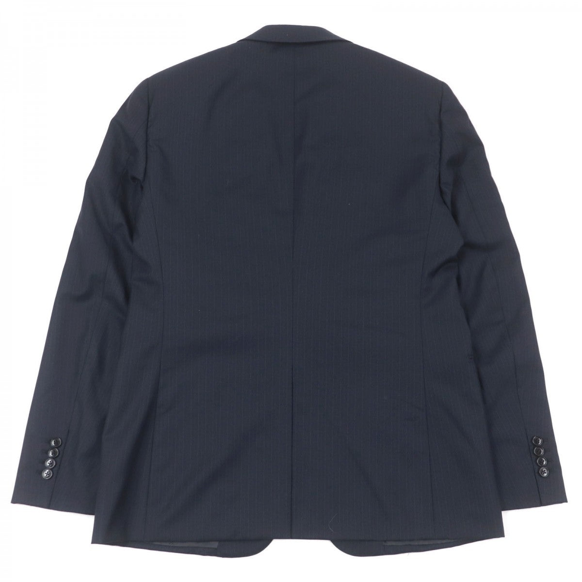 HERMES suit A9300 Outer: 100% virgin wool, Lining: 100% cupra Navy Stripe Pattern mens 50
