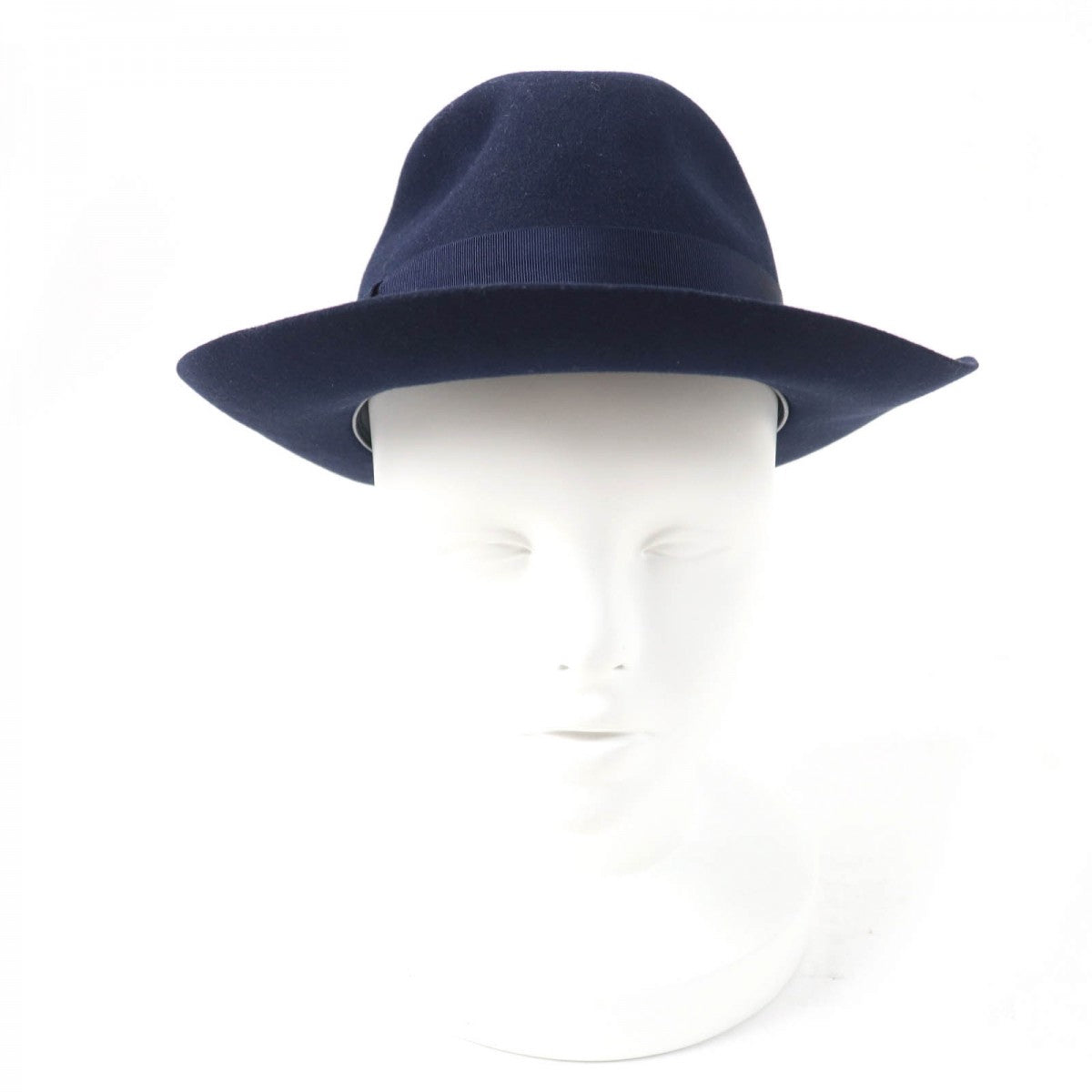 HERMES hat Main: 90% rabbit felt, Main: 10% felt, Part: 60% viscose (rayon), Part: 40% cotton, Lining: 100% silk Navy Women 56